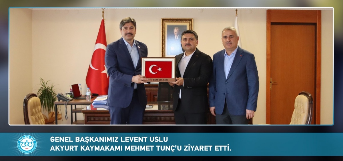 Genel Başkanımız Levent Uslu, Akyurt Kaymakamı Mehmet Tunç’u ziyaret etti.