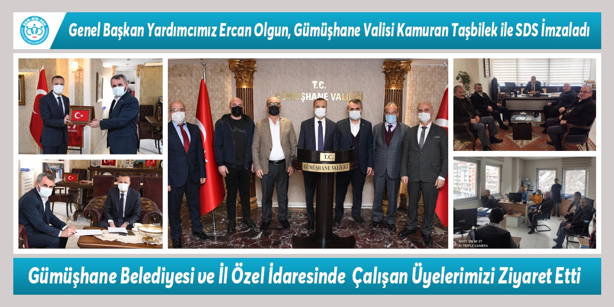 Genel Başkan Yardımcımız Ercan Olgun, Gümüşhane Valisi Kamuran Taşbilek ile SDS İmzaladı. Üyelerimizi Ziyaret Etti. 