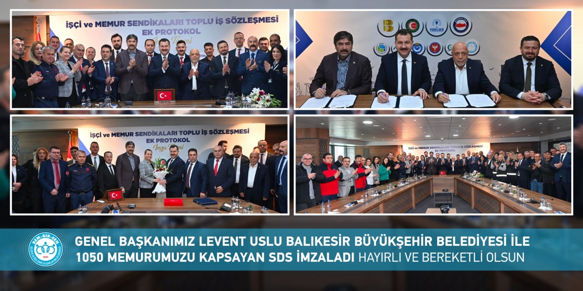 Genel Başkanımız Levent Uslu ve Balıkesir Büyükşehir Belediye Başkanı Yücel Yılmaz Arasında SDS İmzalandı.