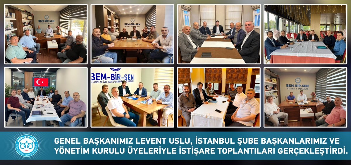 Genel Başkanımız Levent Uslu, İstanbul Şube Başkanlarımız ve Yönetim Kurulu Üyeleriyle İstişare Toplantıları Gerçekleştirdi.