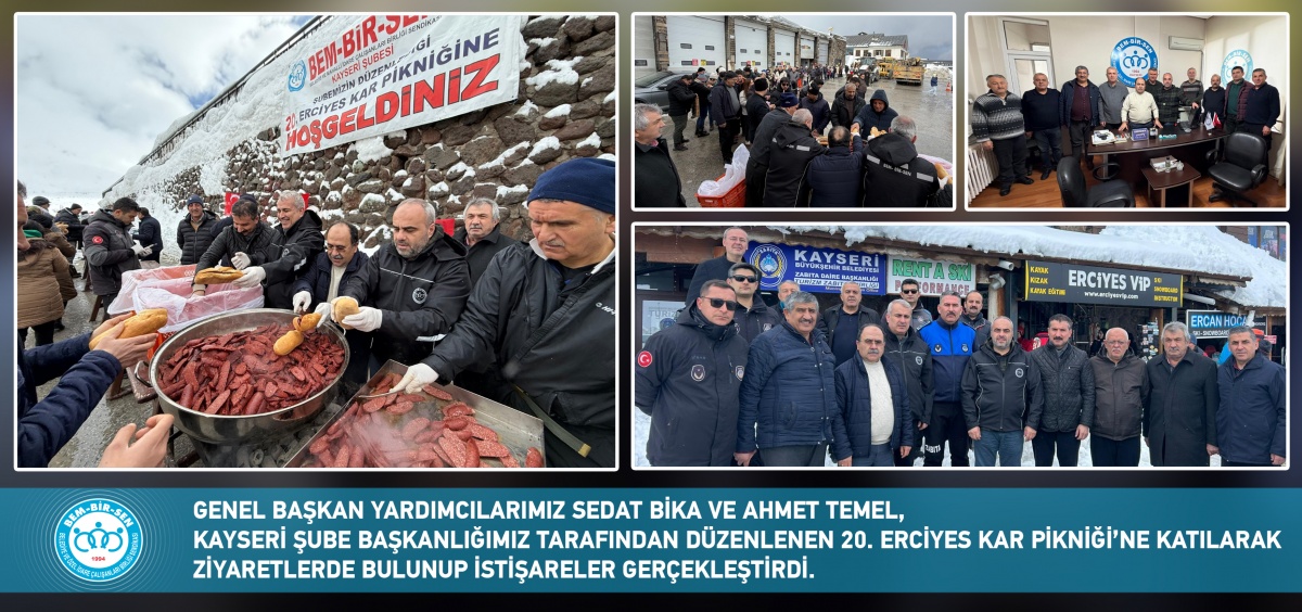 Kayseri Şubemizin Geleneksel 20. Kar Pikniği Etkinliği Gerçekleştirildi