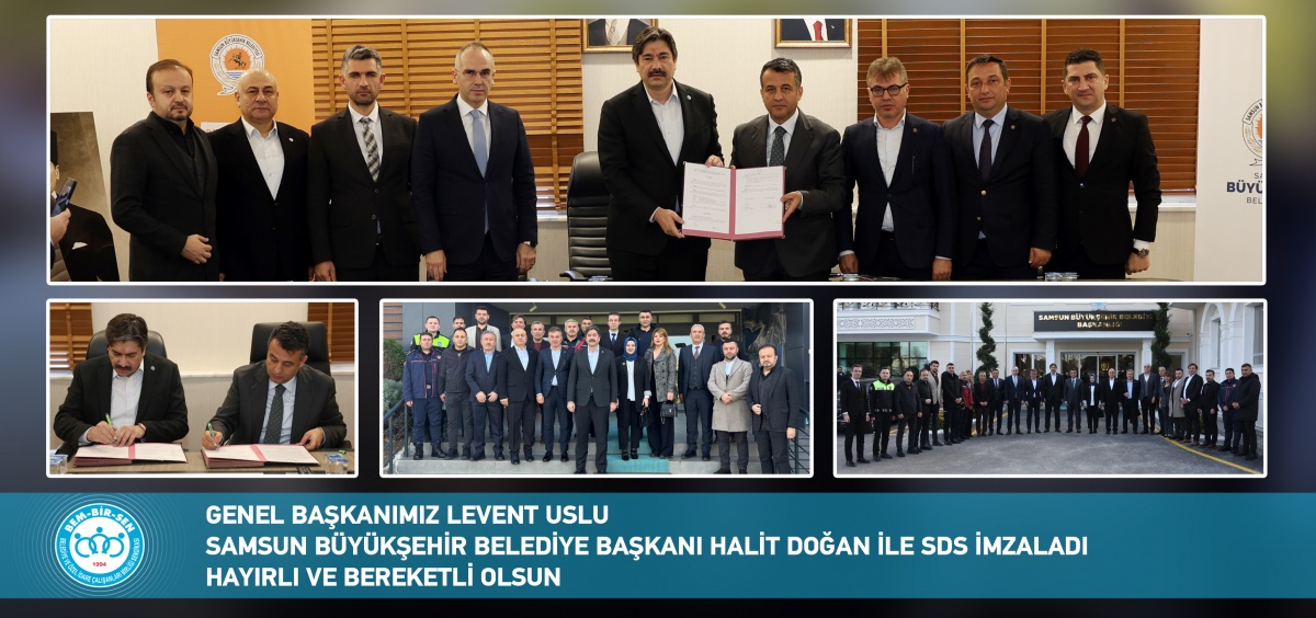 Genel Başkanımız Levent Uslu Samsun Büyükşehir Belediye Başkanı Halit Doğan ile Sosyal Denge Sözleşmesi İmzaladı. Hayırlı ve Bereketli Olsun